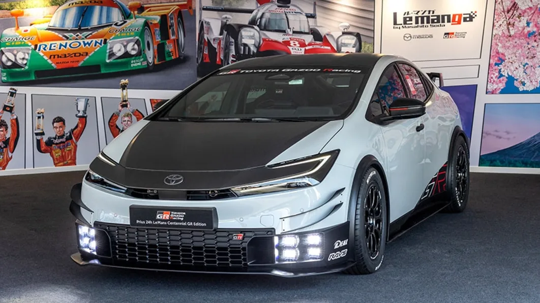 Toyota Prius 24h Le Mans Centennial GR Edition is a hybrid in a racing suit