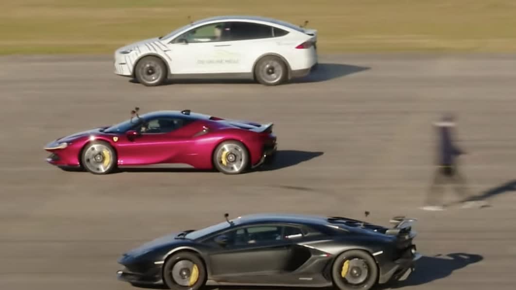 A Tesla SUV drag-raced $500,000 supercars from Ferrari and Lamborghini