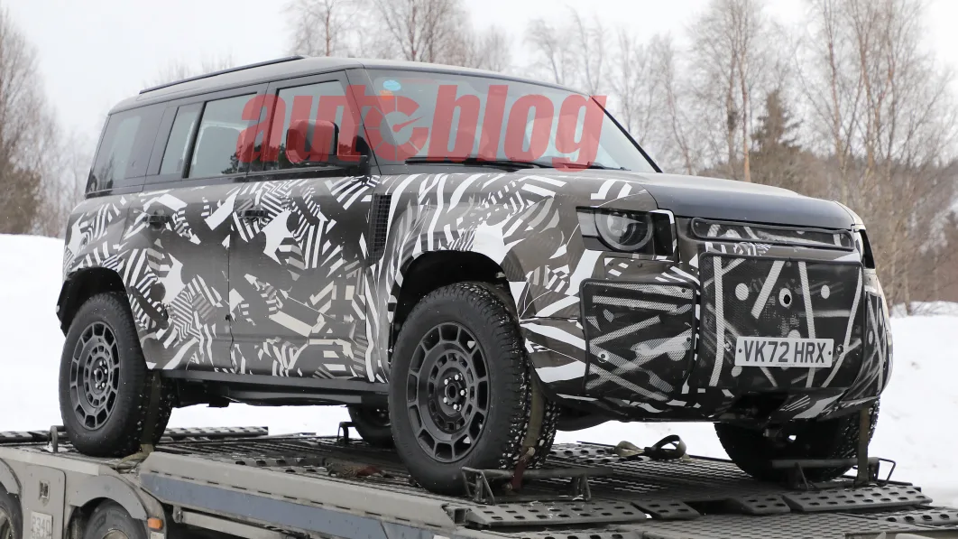 Land Rover Defender V8 SVX spied with huge fenders, chunky off-road tires