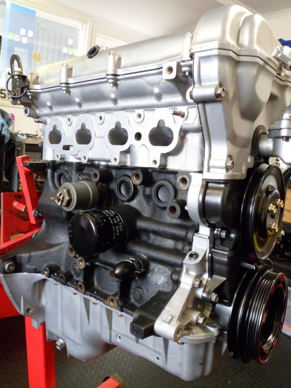 Special-order remanufactured Bentley engine prepared for rebuilding and shipment