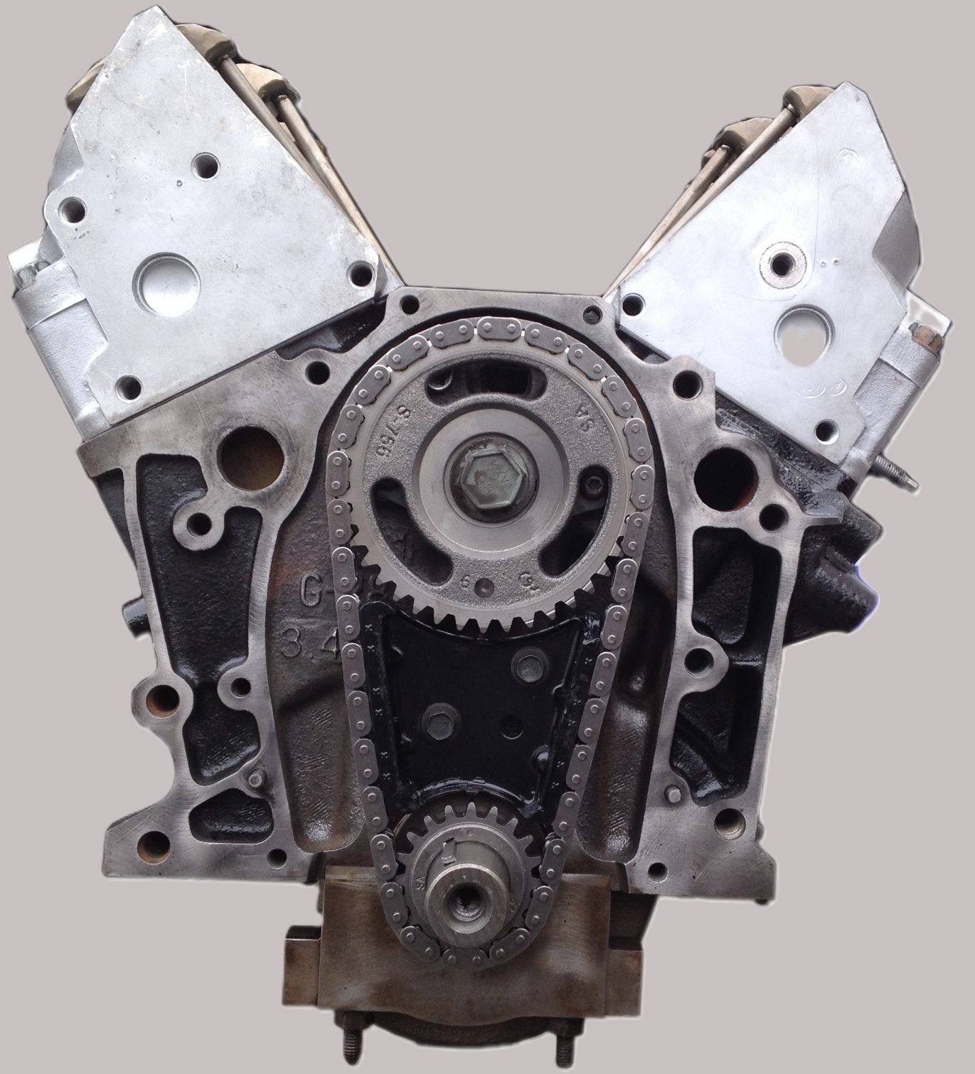 Remanufactured Cadillac engine rebuilt and ready for installation