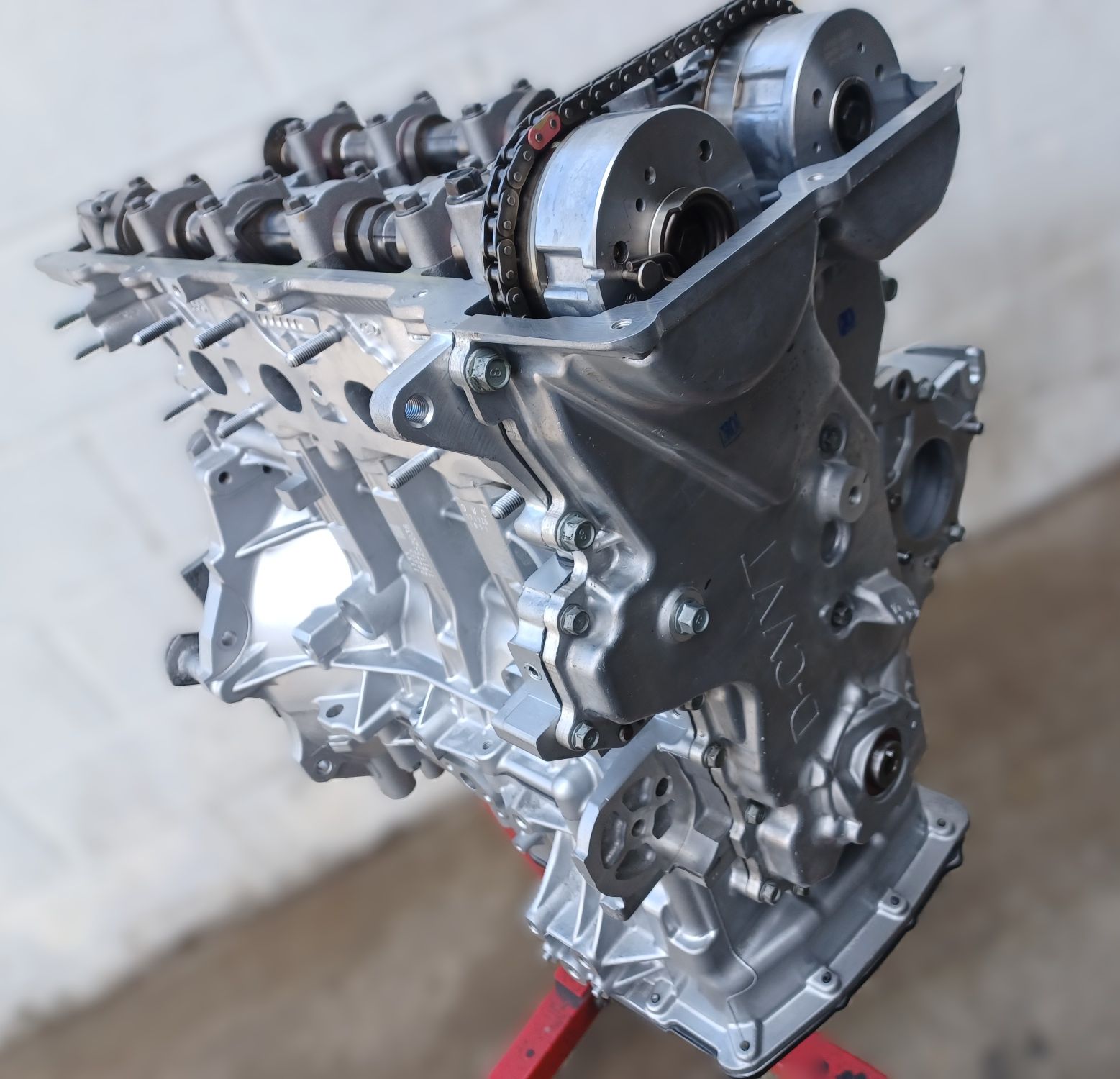 Rebuilt Kia Forte engine side view