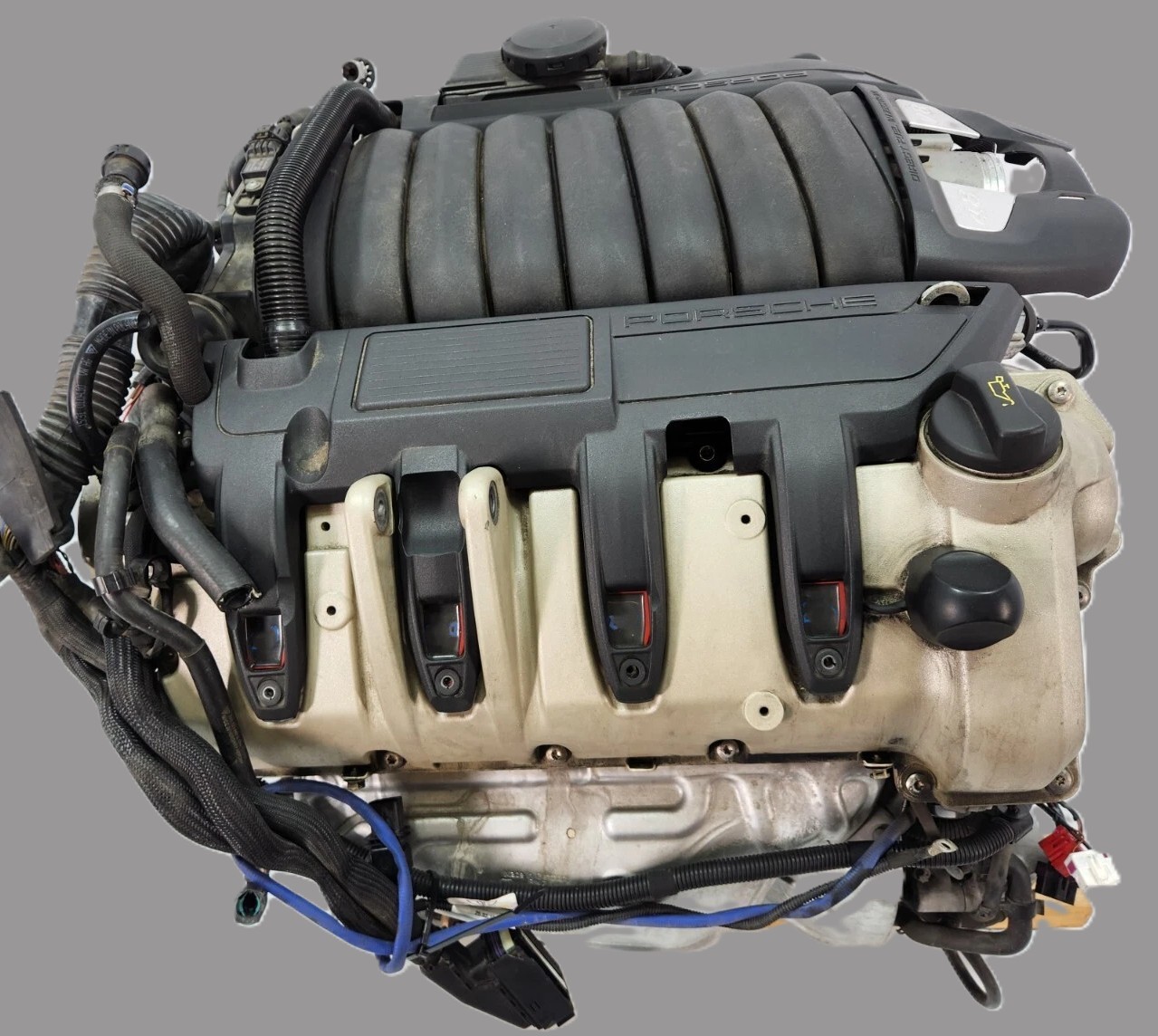 Used Porsche Cayman S engine ready for shipping